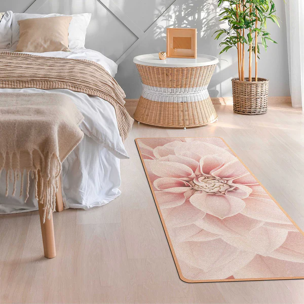 Läufer/Yogamatte Dahlie III - Oberfläche: Kork / Unterseite: Naturkautschuk - Pink - Image 3