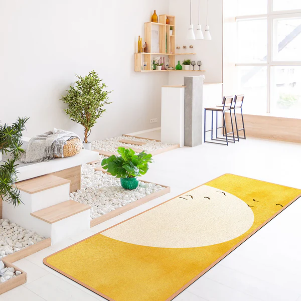 Läufer/Yogamatte Reise zur Sonne - Oberfläche: Kork / Unterseite: Naturkautschuk - Gelb - Image 2