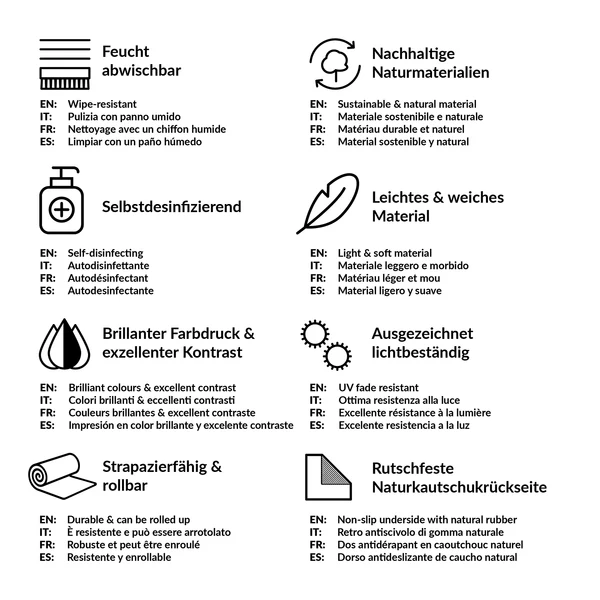Läufer/Yogamatte Reise zur Sonne - Oberfläche: Kork / Unterseite: Naturkautschuk - Gelb - Image 7