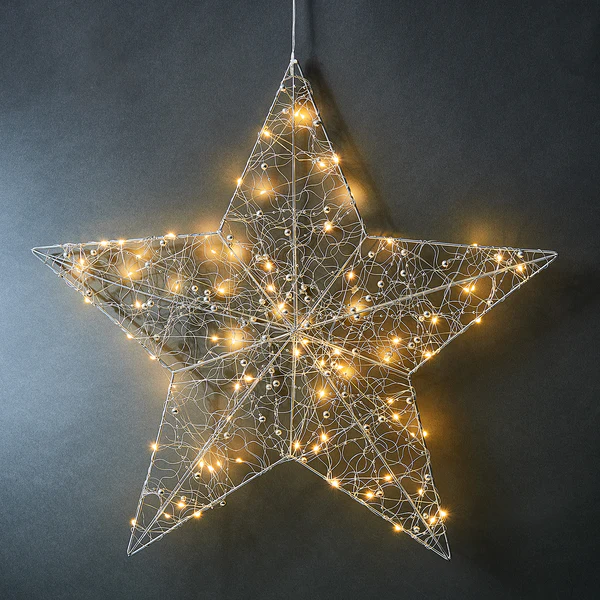 LED 3D-Stern SHINING STAR - Kupfer / Polyester - Silber - Image 2