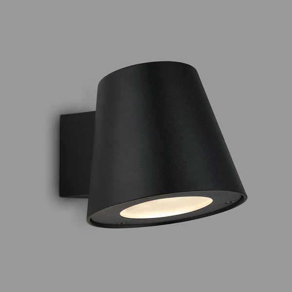 LED-Außenwandleuchte Neapel - Klarglas / Aluminium - 1-flammig - Schwarz - Image 2