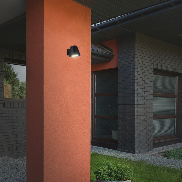 LED-Außenwandleuchte Neapel - Klarglas / Aluminium - 1-flammig - Schwarz - Image 3
