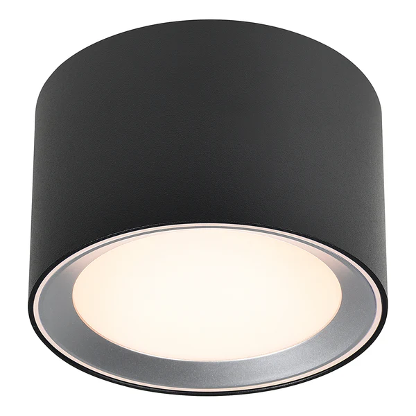 LED-Badleuchte Landon - Stahl / PVC - 1-flammig - Schwarz - 13 x 8 cm