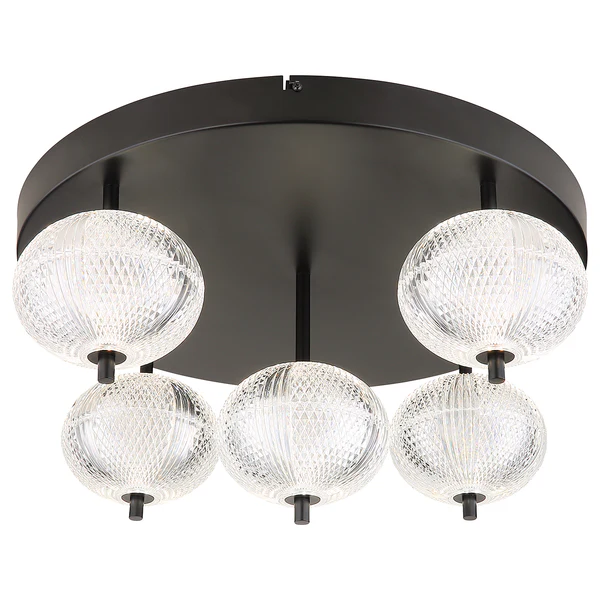LED-Deckenleuchte Aida Typ A - Acrylglas / Eisen - 1-flammig