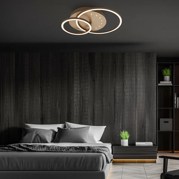 LED-Deckenleuchte Arruda Rund - Aluminium / Polypropylen - Gold - Image 2