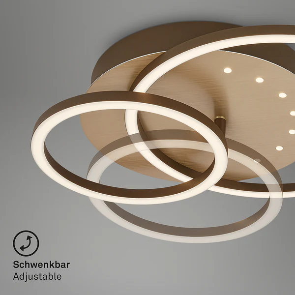 LED-Deckenleuchte Arruda Rund - Aluminium / Polypropylen - Gold - Image 4