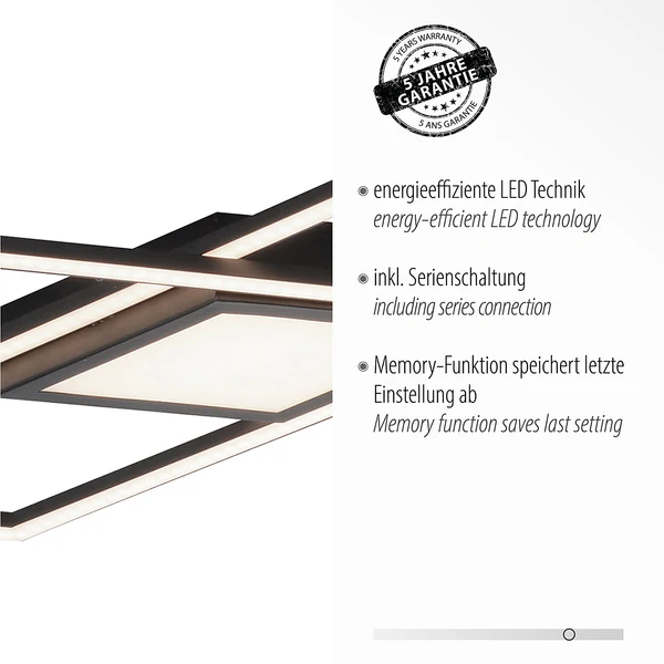 LED-Deckenleuchte Asmin Typ C - Polycarbonat / Aluminium - 1-flammig - Image 7