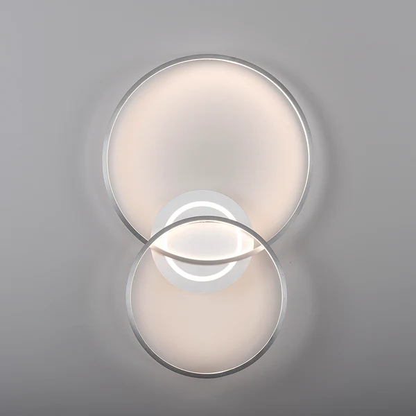 LED-Deckenleuchte Asmina - Eisen / Aluminium - 2-flammig - Silber - Image 3