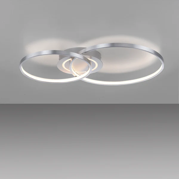 LED-Deckenleuchte Asmina - Eisen / Aluminium - 2-flammig - Silber - Image 4