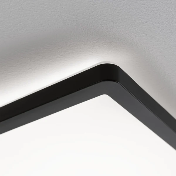 LED-Deckenleuchte Atria Shine Backlight - Polycarbonat - 1-flammig - Schwarz - 29 x 29 cm - Universalweiß - Image 4