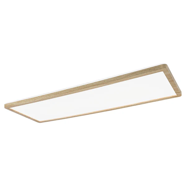 LED-Deckenleuchte Atria Shine Oak - Kunststoff / Eiche Optik - Braun - 1-flammig - Universalweiß