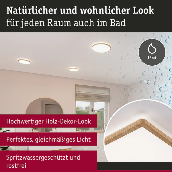 LED-Deckenleuchte Atria Shine Oak - Kunststoff / Eiche Optik - Braun - 1-flammig - Universalweiß - Image 6
