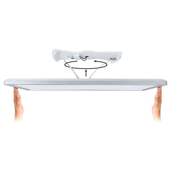 LED-Deckenleuchte Atria Shine Panel - Aluminium - Weiß - 1-flammig - Warmweiß - Image 7
