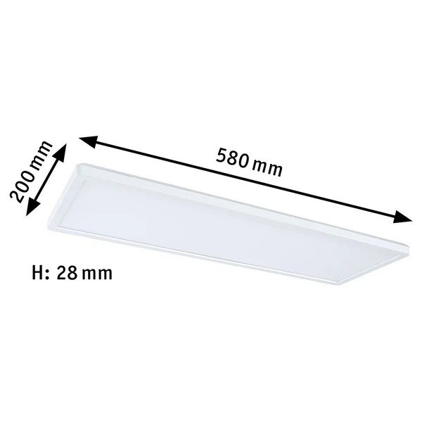 LED-Deckenleuchte Atria Shine Panel - Aluminium - Weiß - 1-flammig - Warmweiß - Image 8