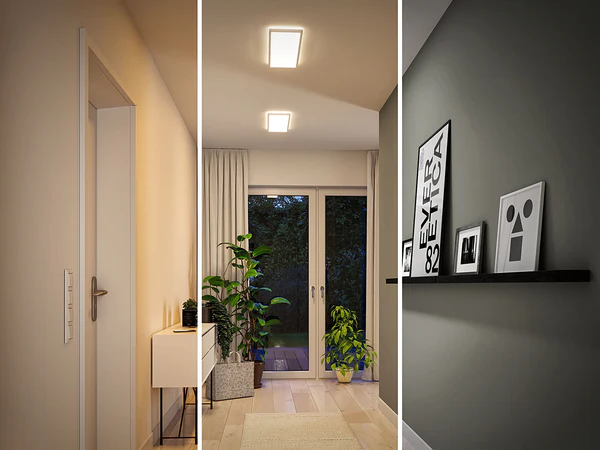 LED-Deckenleuchte Atria Shine Panel - Aluminium - Weiß - 1-flammig - Warmweiß - Universalweiß - Image 2