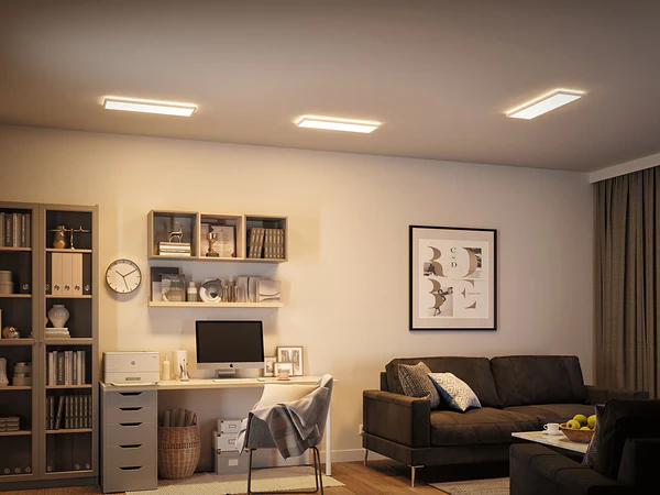 LED-Deckenleuchte Atria Shine Panel - Aluminium - Weiß - 1-flammig - Warmweiß - Universalweiß - Image 7