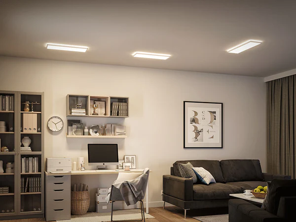 LED-Deckenleuchte Atria Shine Panel - Aluminium - Weiß - 1-flammig - Warmweiß - Universalweiß - Image 8