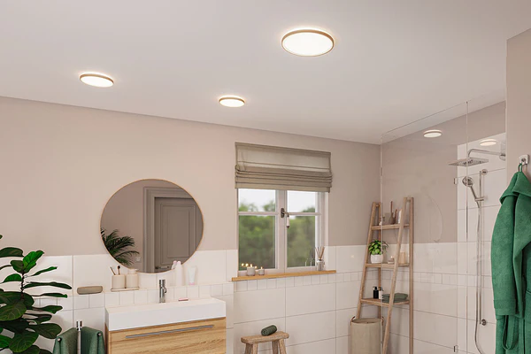 LED-Deckenleuchte Atria Shine Rund Oak - Kunststoff / Eiche Optik - Braun - 1-flammig - Durchmesser: 29 cm - Universalweiß - Image 3