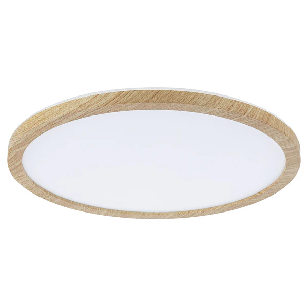 LED-Deckenleuchte Atria Shine Rund Oak - Kunststoff / Eiche Optik - Braun - 1-flammig - Durchmesser: 29 cm - Warmweiß - Image 3