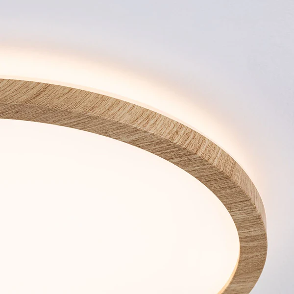 LED-Deckenleuchte Atria Shine Rund Oak - Kunststoff / Eiche Optik - Braun - 1-flammig - Durchmesser: 29 cm - Warmweiß - Image 4