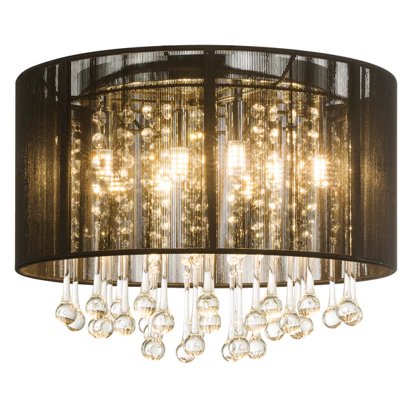 LED-Deckenleuchte Bagana - Seide / Eisen - 8-flammig