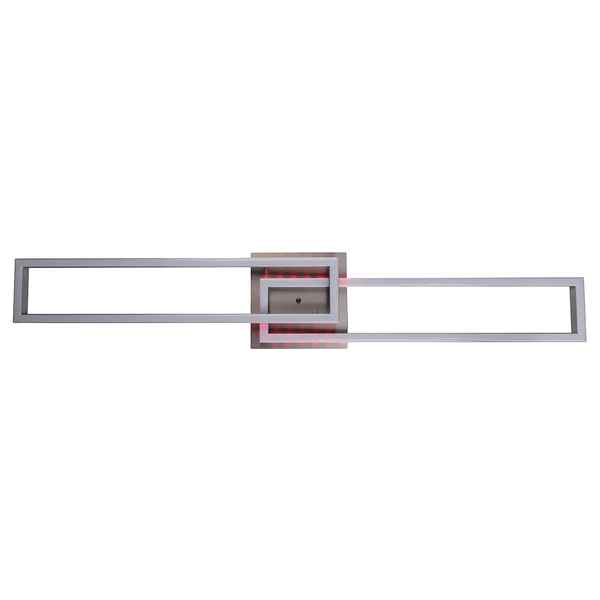 LED-Deckenleuchte Bantry - Aluminium / Kunststoff - Silber - Flammenanzahl: 2 - Image 5