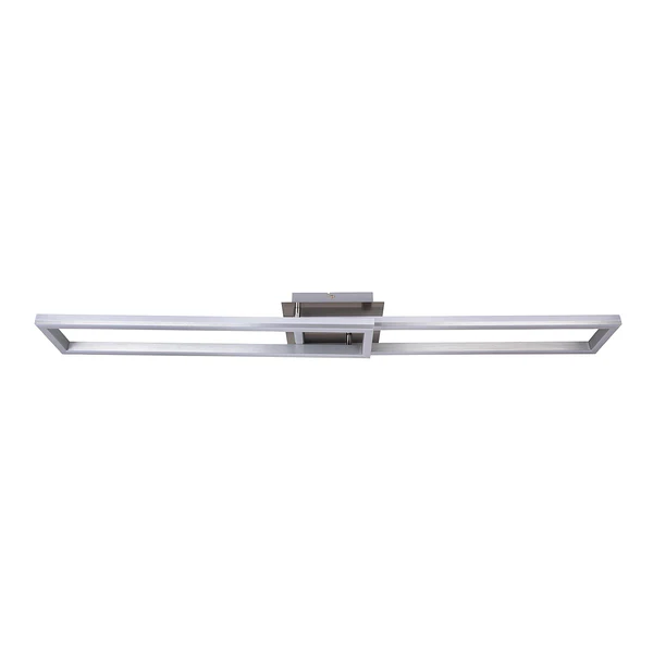 LED-Deckenleuchte Bantry - Aluminium / Kunststoff - Silber - Flammenanzahl: 2 - Image 6