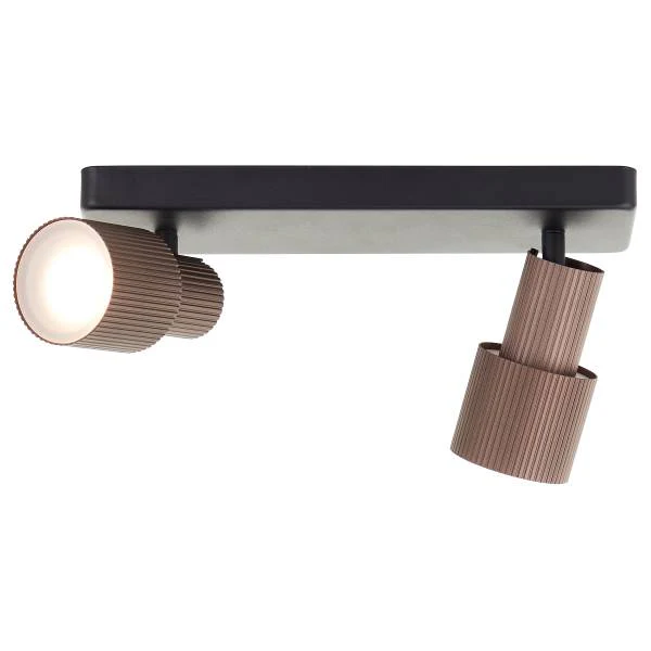 LED-Deckenleuchte Cadiz - Aluminium - Schwarz / Bronze - Flammenanzahl: 2 - Image 3