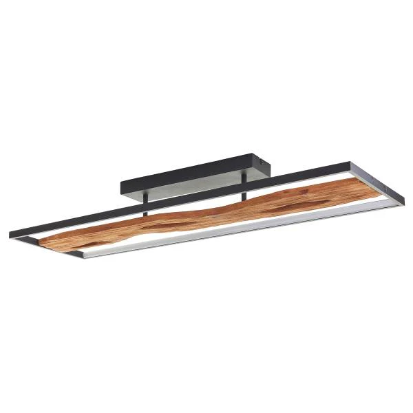 LED-Deckenleuchte Chaumont - Eisen / Gummibaum - Schwarz - 1-flammig - Image 2