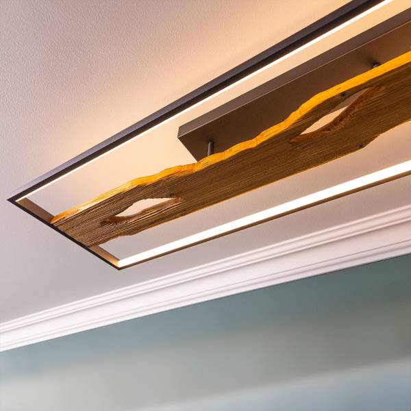 LED-Deckenleuchte Chaumont - Eisen / Gummibaum - Schwarz - 1-flammig - Image 9