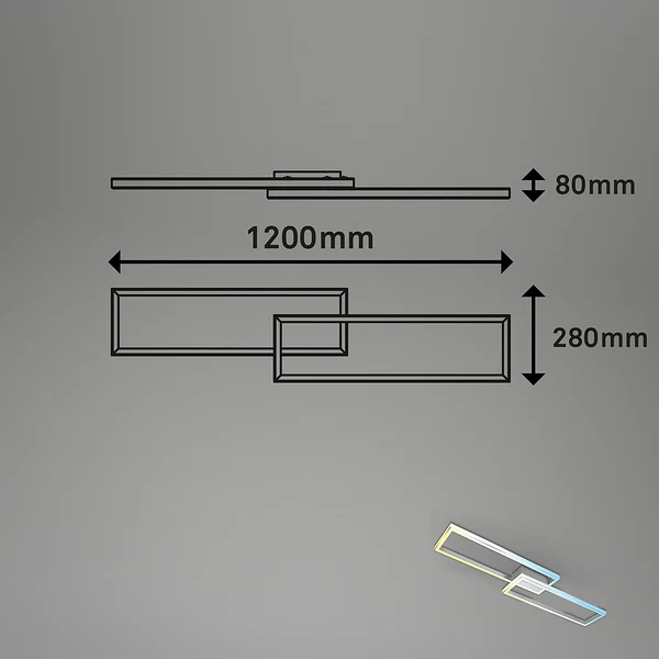LED-Deckenleuchte Ciladas 2-flammig - Aluminium / Polypropylen - Silber - Image 8