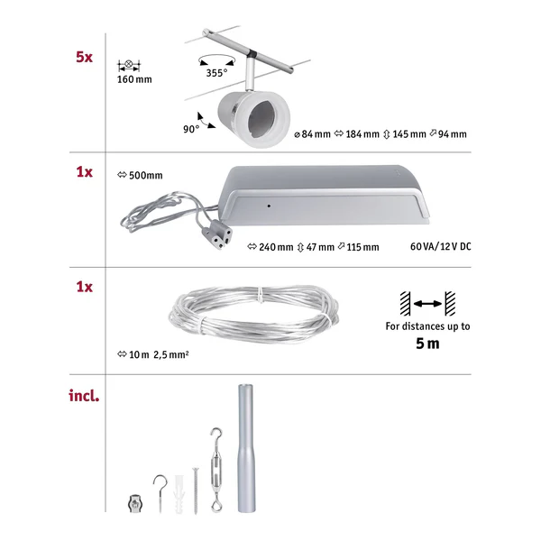 LED-Deckenleuchte Cone I - Aluminium - 5-flammig - Image 9