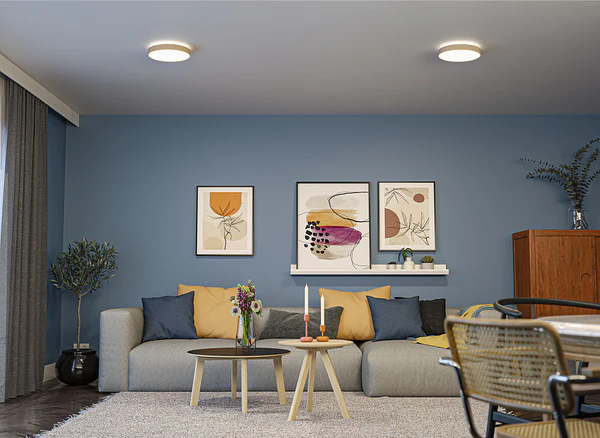 LED-Deckenleuchte Cosara Typ B - Kunststoff / Textil - Beige - 1-flammig - Beige - Image 2
