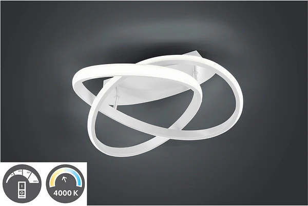 LED-Deckenleuchte Course - Polyethylen / Aluminium - 1-flammig - Weiß - Image 2