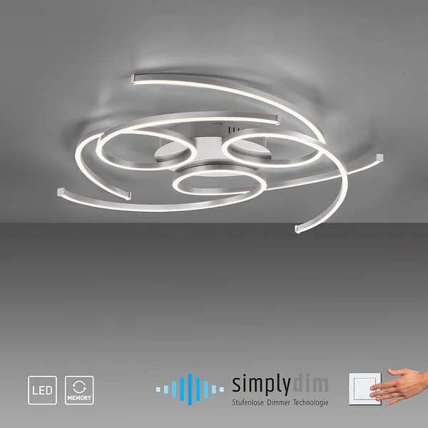 LED-Deckenleuchte Danilo - Aluminium / Kunststoff - Silber - Image 13