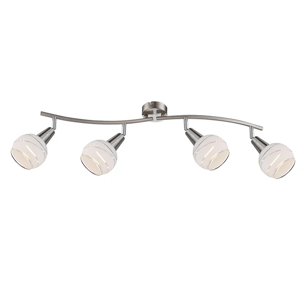 LED-Deckenleuchte Elliott III - Klarglas / Eisen - 4-flammig