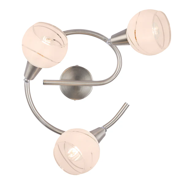 LED-Deckenleuchte Elliott - Milchglas / Eisen - 3-flammig - Image 3