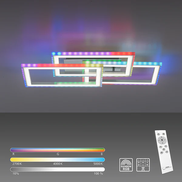 LED-Deckenleuchte Felix60 Typ C - Polycarbonat / Aluminium - 2-flammig - Image 11