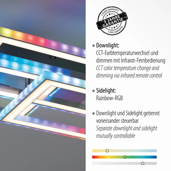 LED-Deckenleuchte Felix60 Typ C - Polycarbonat / Aluminium - 2-flammig - Image 13