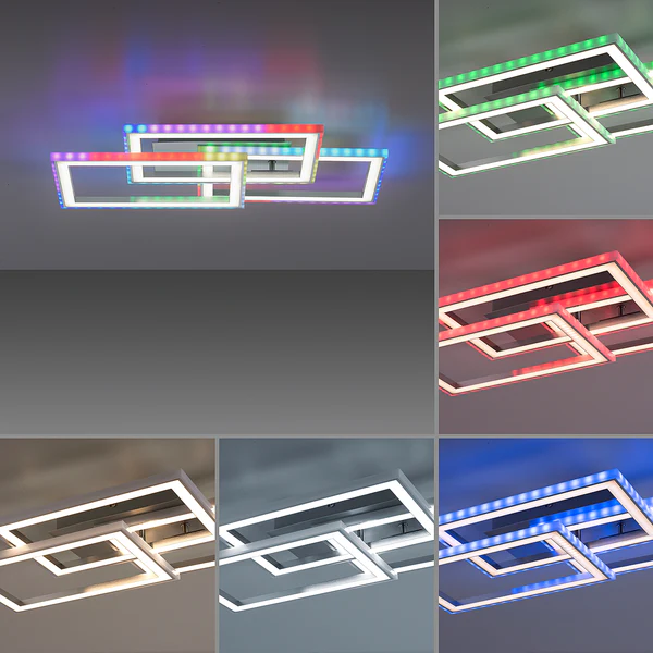 LED-Deckenleuchte Felix60 Typ C - Polycarbonat / Aluminium - 2-flammig - Image 9