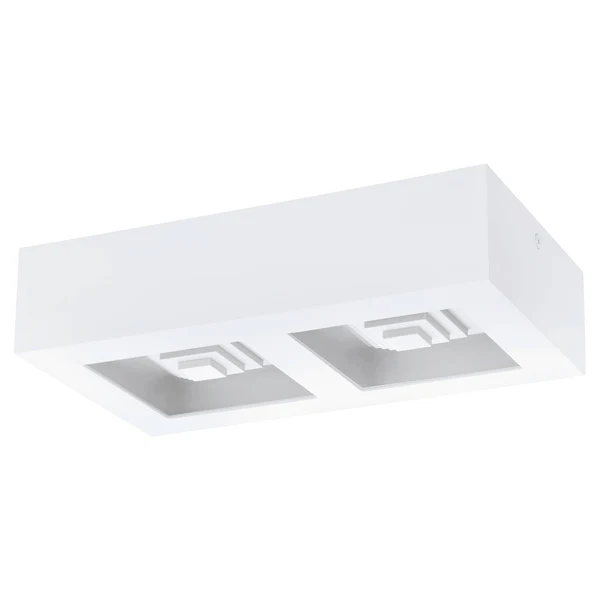 LED-Deckenleuchte Ferreros - Polycarbonat / Stahl - Flammenanzahl: 2