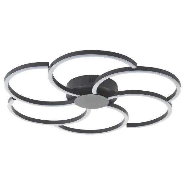 LED-Deckenleuchte Fico - Aluminium / Acrylglas - Schwarz - 1-flammig - Durchmesser: 65 cm - Image 2
