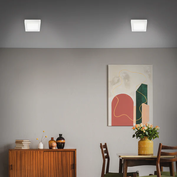 LED-Deckenleuchte Fire IV - Polycarbonat / Eisen - 1-flammig - Weiß - Image 3