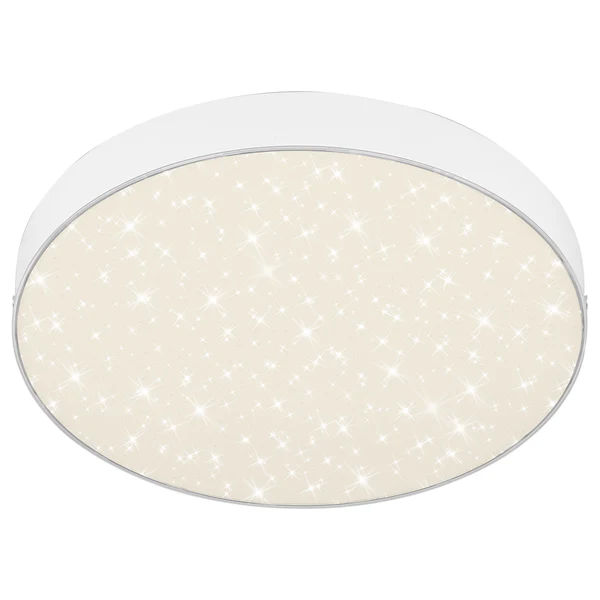 LED-Deckenleuchte Flame Star I - Polycarbonat / Eisen - 1-flammig - Weiß - Durchmesser: 29 cm