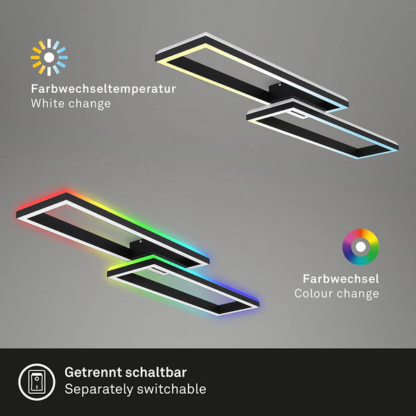 LED-Deckenleuchte Frame Back V - Nylon / Eisen - 2-flammig - Image 7