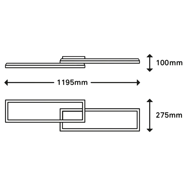 LED-Deckenleuchte Frame Back VI - Nylon / Eisen - 2-flammig - Image 10