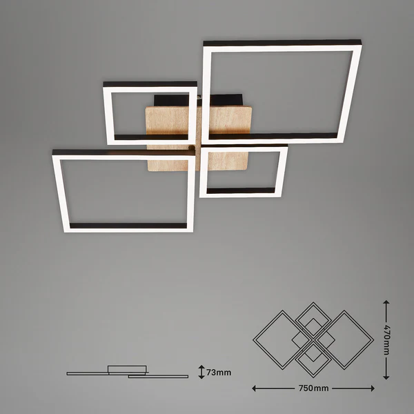 LED-Deckenleuchte Frame VII - Polycarbonat / Eisen - 1-flammig - Image 2