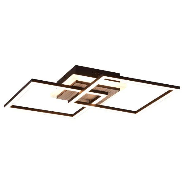 LED-Deckenleuchte Giro - Eisen - Braun / Schwarz - 1-flammig