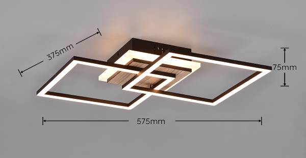 LED-Deckenleuchte Giro - Eisen - Braun / Schwarz - 1-flammig - Image 7