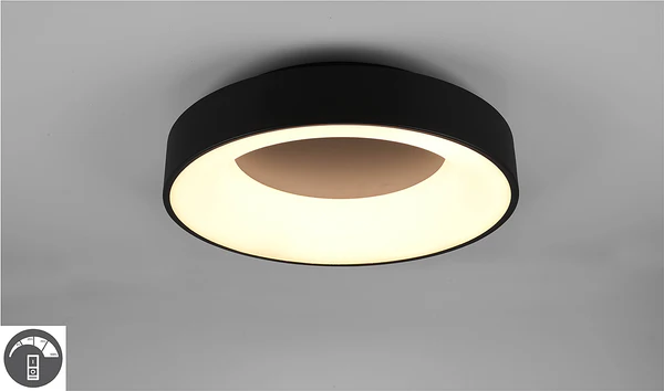 LED-Deckenleuchte Girona - Polyacryl / Eisen - 1-flammig - Schwarz - Durchmesser: 45 cm - Image 3